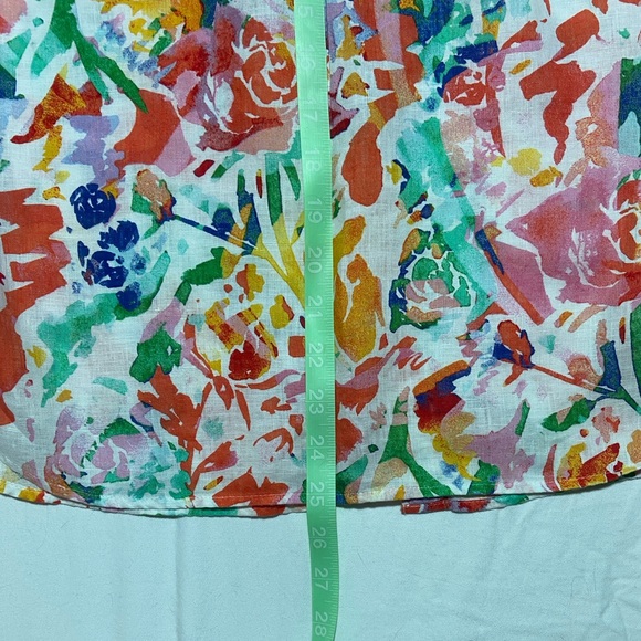 Chico's Colorful Linen Button-Up Blouse - Picture 4 of 7